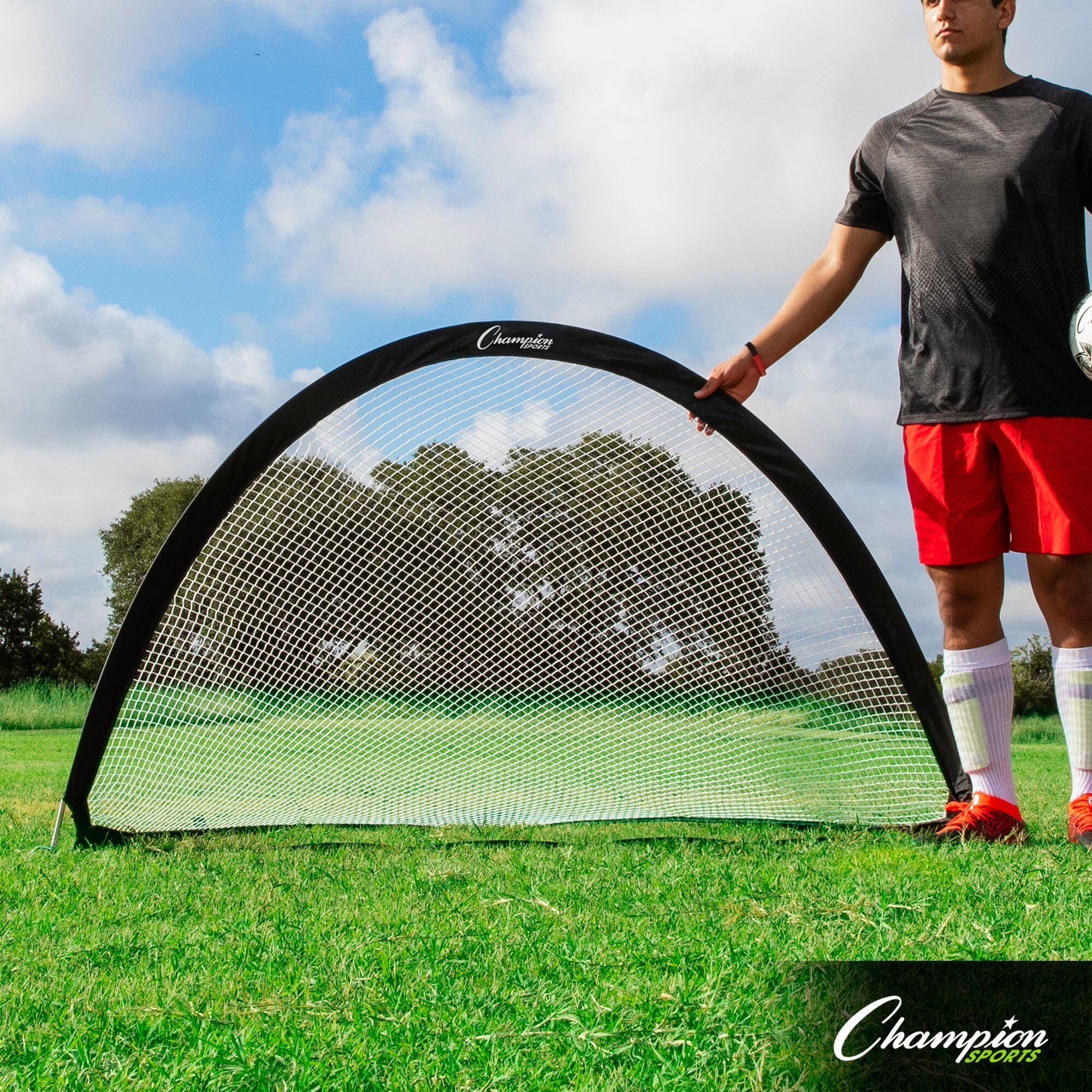 スポーツ・フィットネス MARVELOUS GOALS Champion Sports Large Extreme Soccer Portable Pop-Up Goals, 72 x